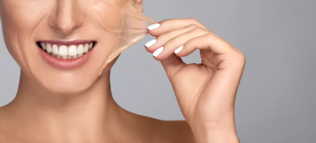 modèle en soin peeling